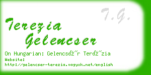 terezia gelencser business card